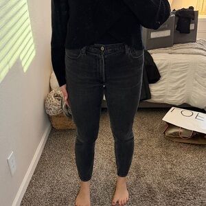 Abercrombie & Fitch Dark Gray Mom Jeans